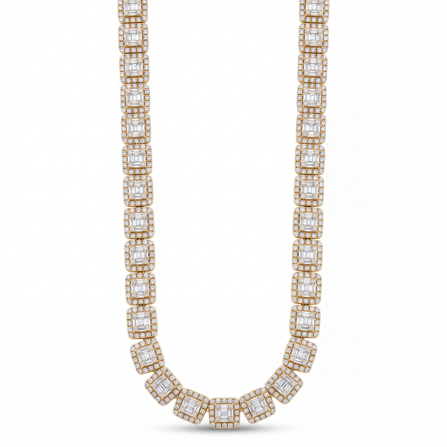 SHOP GOLD FATHER 10K YELLOW GOLD 17 CT DIAMOND NECKLACE IN 21 INCH ONLINE