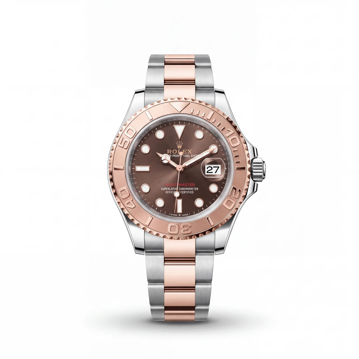 SHOP GOLD FATHER ROLEX YACHT-MASTER 37MM CHOCOLATE DIAL IN STAINLESS STEEL EVEROSE GOLDONLINE