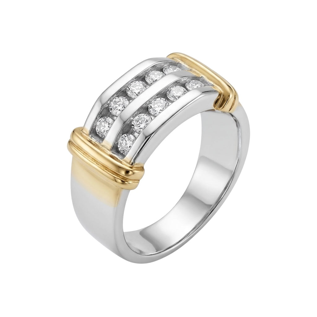 SHOP GOLD FATHER 14K YELLOW GOLD 1 CT DIAMOND MEN'S BAND IN SIZE 12.5 ONLINE
