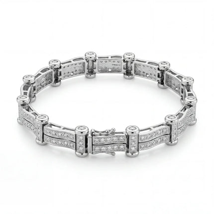 14kt White Gold Luxury Diamond Flex Bracelet 7 1/2