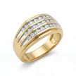 10kt Yellow Gold Diamond Multi-Row Band