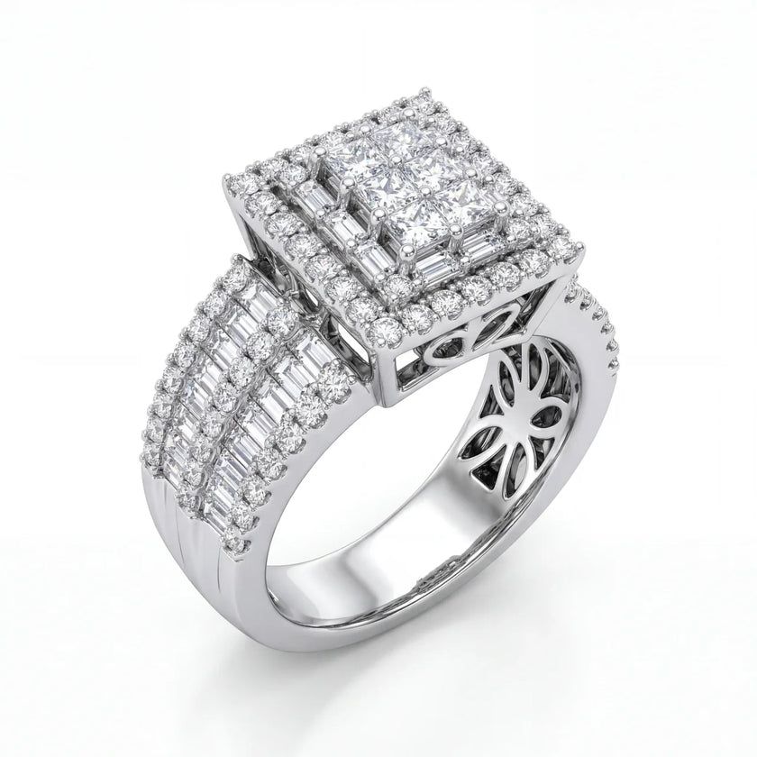 14kt White Gold Princess Cut Diamond Engagement Ring