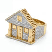 10kt Yellow Gold Diamond House Ring