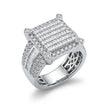 14kt White Gold Baguette and Round Diamond Ring