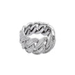 14kt White Gold Diamond Cuban Ring