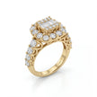 14kt Yellow Gold Diamond Halo Engagement Ring