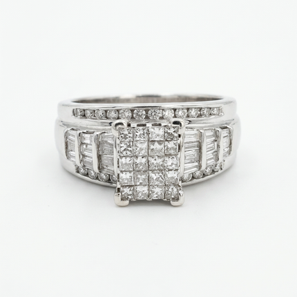 10kt White Gold Diamond Engagement Ring