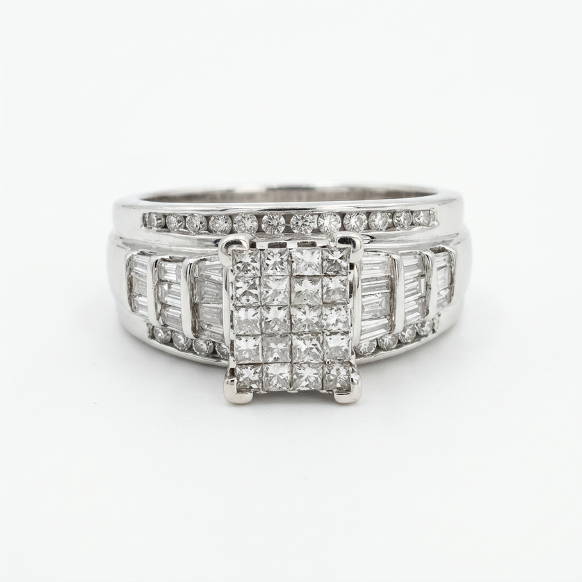 10kt White Gold Diamond Engagement Ring