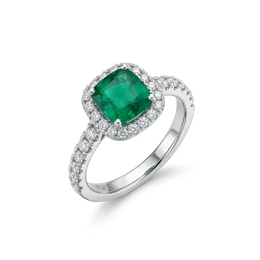 SHOP GOLD FATHER 14K WHITE GOLD 0.30 CT DIAMOND GREEN CENTER STONE ENGAGEMENT RING IN SIZE 5.5 ONLINE