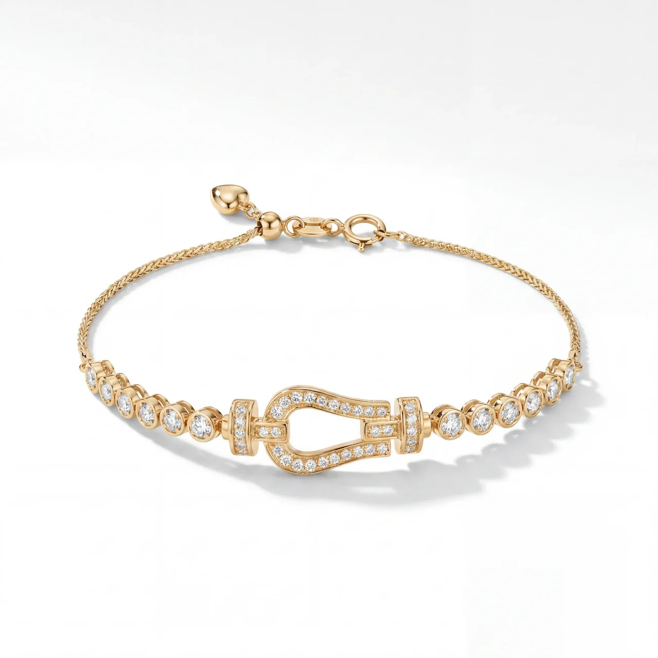 SHOP GOLD FATHER 18K YELLOW GOLD DIAMOND BRACELET IN 7 INCH ONLINE