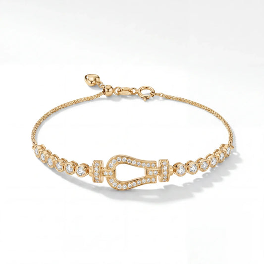 SHOP GOLD FATHER 18K YELLOW GOLD DIAMOND BRACELET IN 7 INCH ONLINE