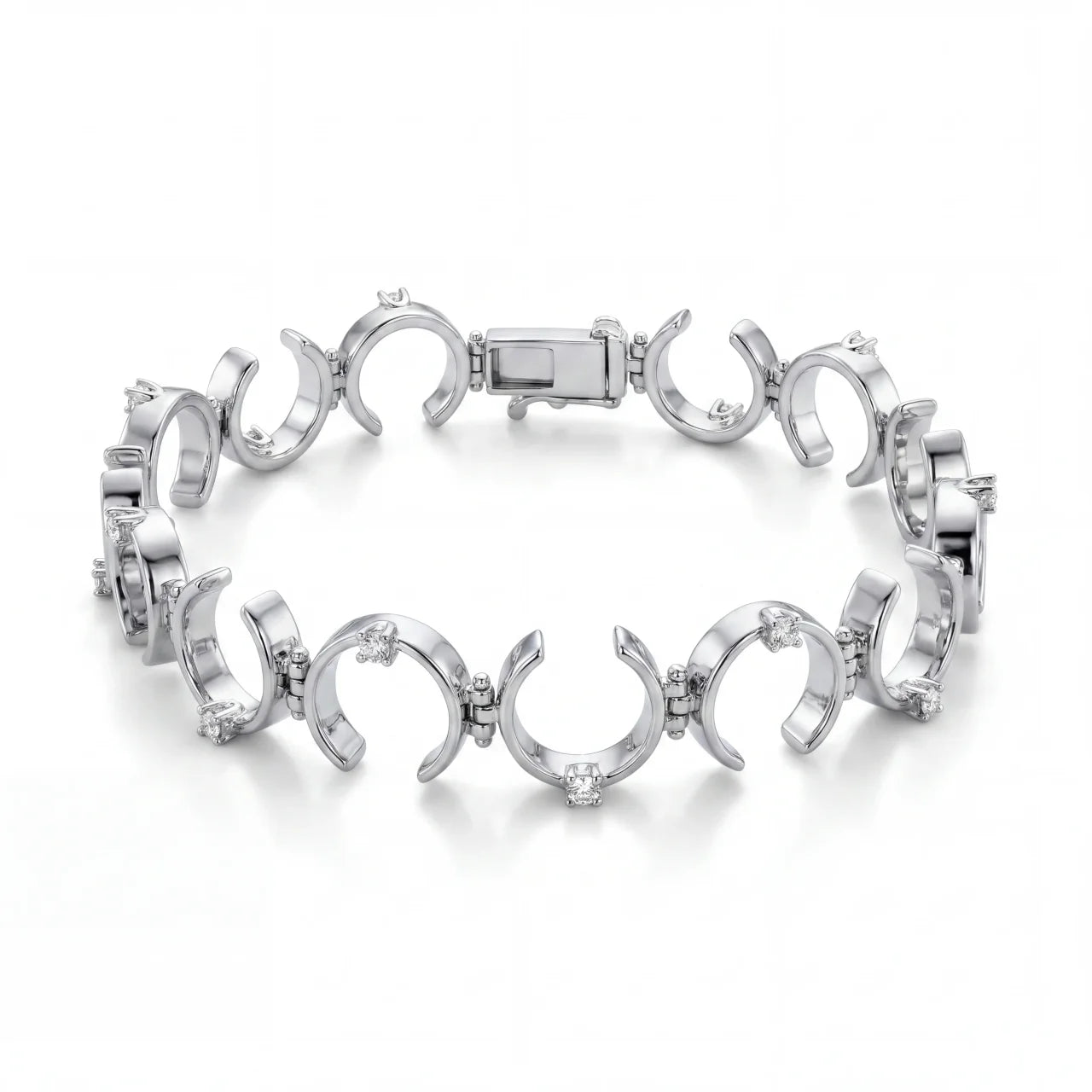 GOLD FATHER - 14K WHITE GOLD 0.50 CT DIAMOND BRACELET – 7 INCH