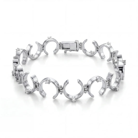 GOLD FATHER - 14K WHITE GOLD 0.50 CT DIAMOND BRACELET – 7 INCH