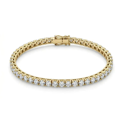 14kt Yellow Gold 6 Pointer Diamond Tennis Bracelet
