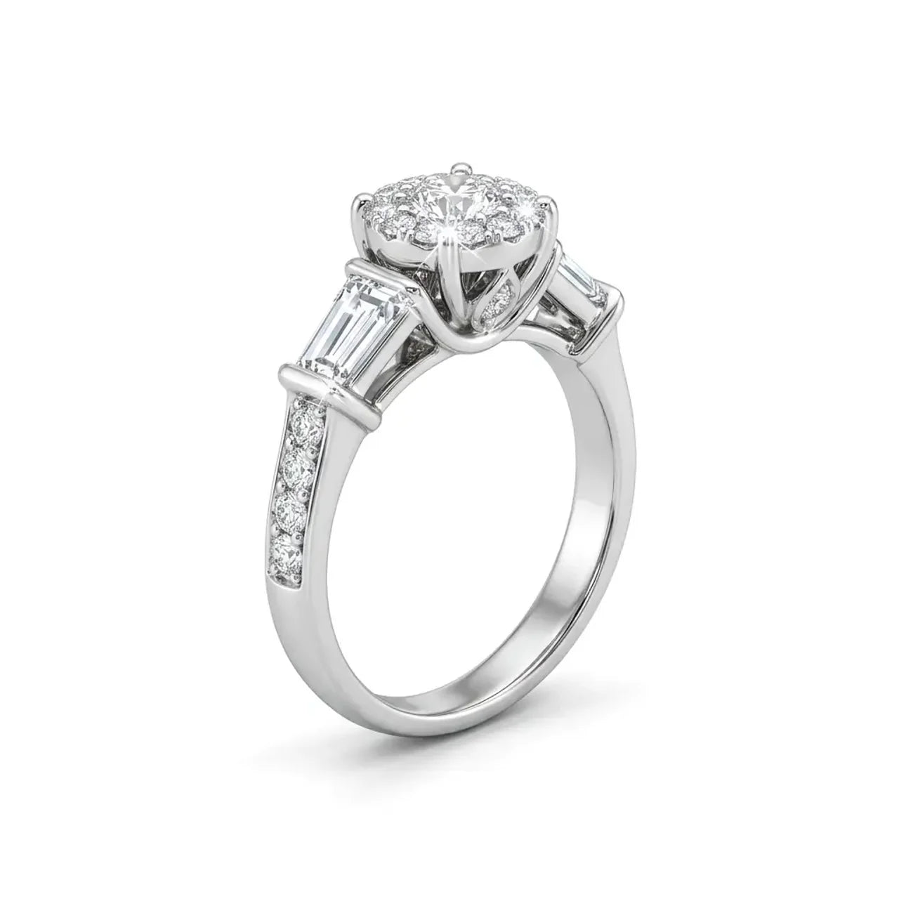 14kt White Gold Diamond Engagement Ring
