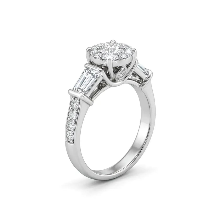 14kt White Gold Diamond Engagement Ring