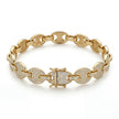 10kt Yellow Gold Diamond Gucci Link Bracelet 8