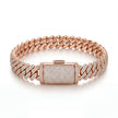 10kt Rose Gold Diamond Cuban Link Bracelet 8