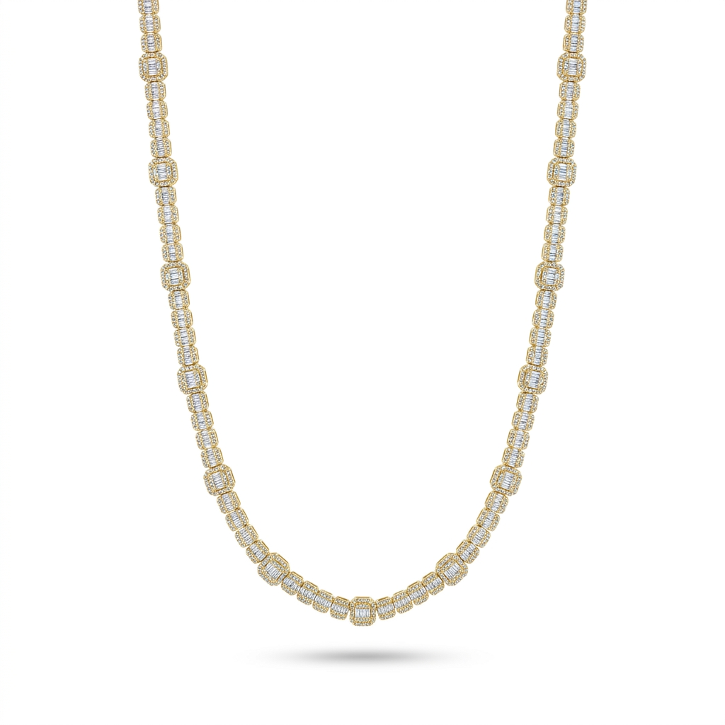 SHOP GOLD FATHER 10K YELLOW GOLD 5.80 CT DIAMOND NECKLACE IN 20 INCH ONLINE