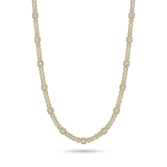 SHOP GOLD FATHER 10K YELLOW GOLD 5.80 CT DIAMOND NECKLACE IN 20 INCH ONLINE