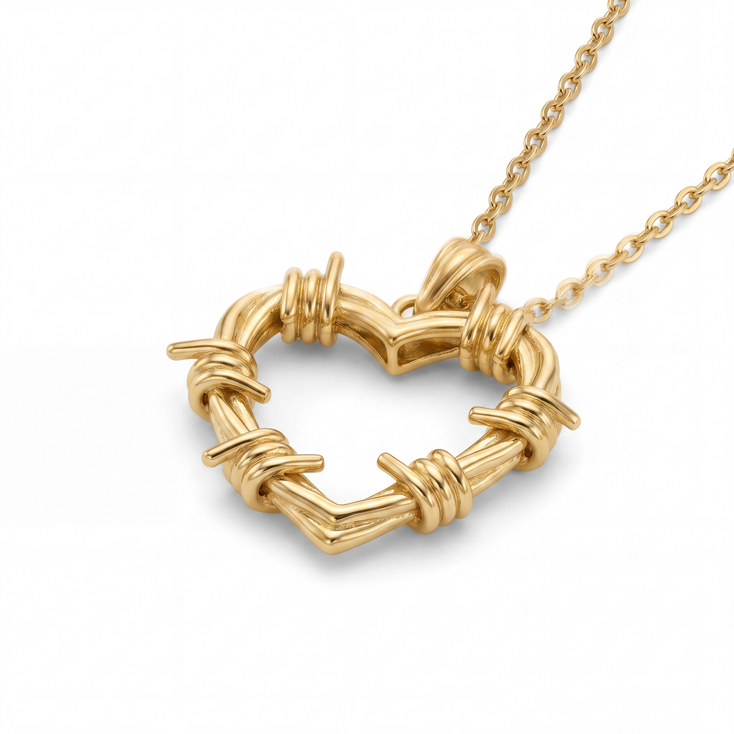 SHOP GOLD FATHER 14K YELLOW GOLD HEART NECKLACE IN 21 INCH ONLINE