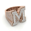 10kt Rose Gold Diamond Initial Ring 