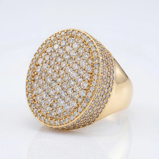 SHOP GOLD FATHER 14K YELLOW GOLD 6.80 CT DIAMOND PAVÉ STATEMENT RING IN SIZE 9 ONLINE