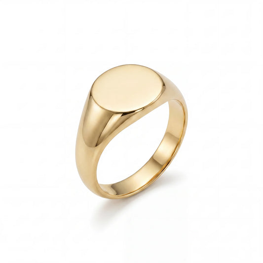 GOLD FATHER - 10K YELLOW GOLD SIGNET RING – SIZE 6.75