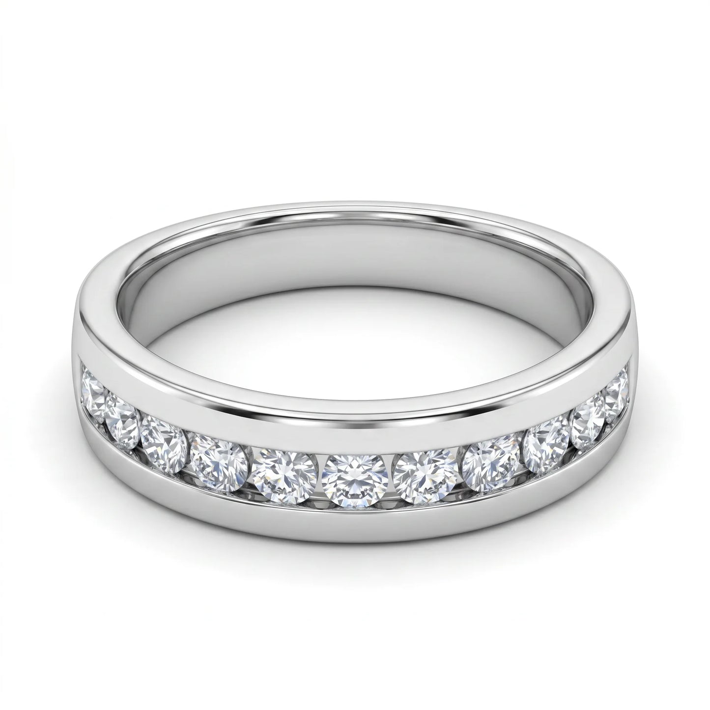 SHOP GOLD FATHER 14K WHITE GOLD 0.40 CT DIAMOND BAND IN SIZE 9 ONLINE