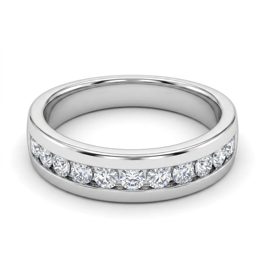 SHOP GOLD FATHER 14K WHITE GOLD 0.40 CT DIAMOND BAND IN SIZE 9 ONLINE