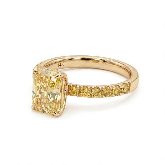 SHOP GOLD FATHER 14K YELLOW GOLD 2.75 CT LAB DIAMOND ENGAGEMENT RING IN SIZE 6.75 ONLINE