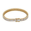 10kt Yellow Gold Baguette Diamond Bracelet 8