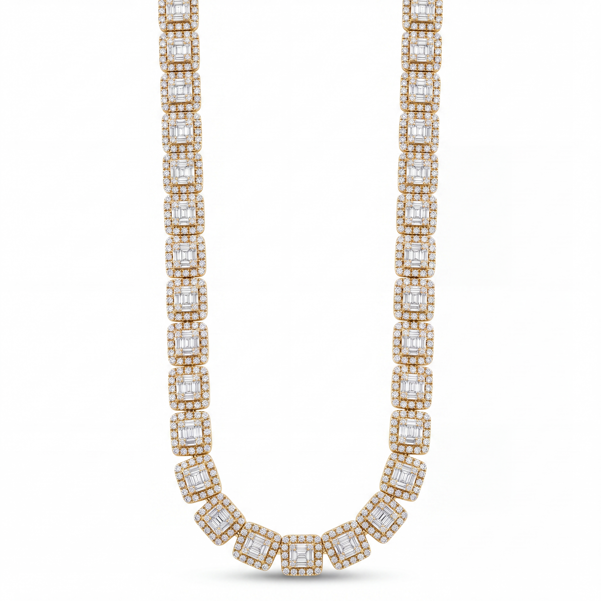 SHOP GOLD FATHER 10K YELLOW GOLD 17 CT DIAMOND NECKLACE IN 21 INCH ONLINE