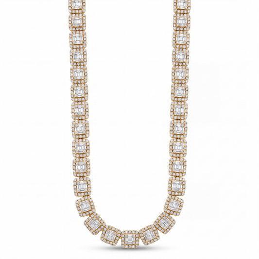 SHOP GOLD FATHER 10K YELLOW GOLD 17 CT DIAMOND NECKLACE IN 21 INCH ONLINE